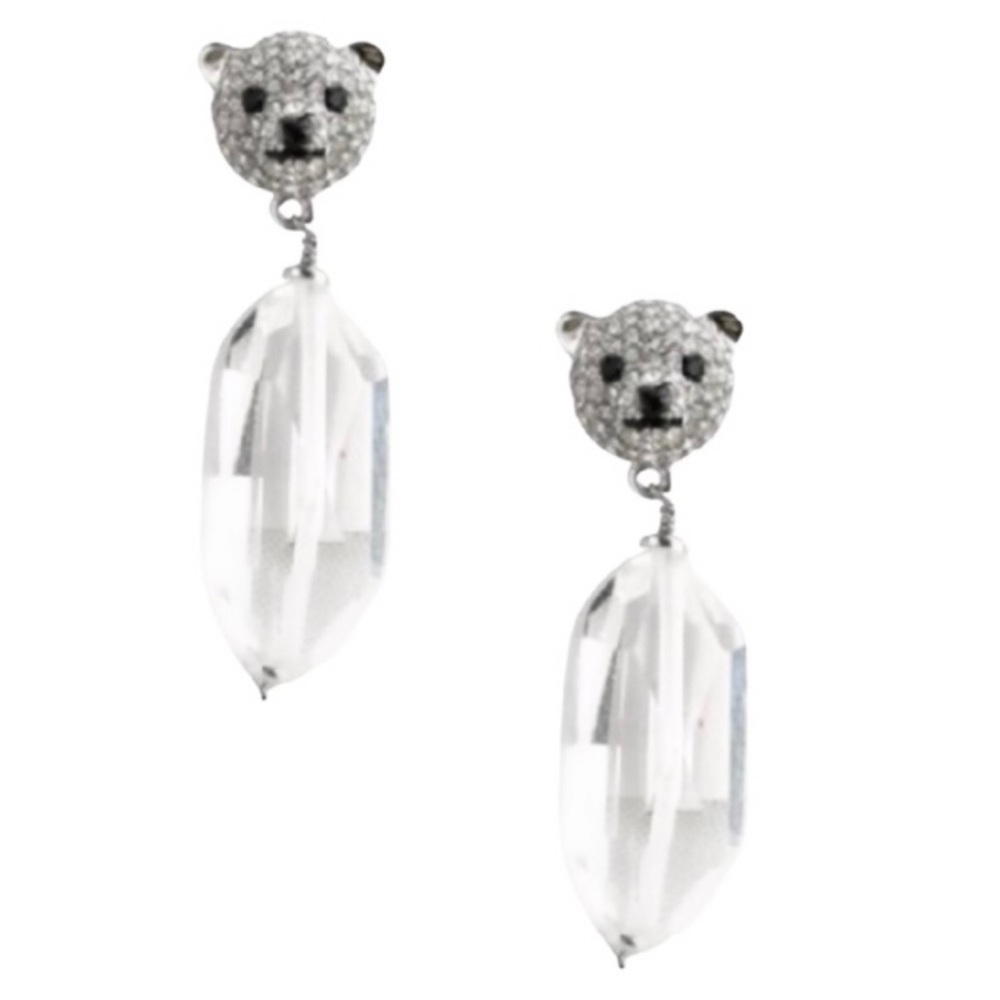 KATE SPADE • Arctic Friends Polar Bear Drop Earrings